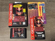 Judge Dredd Sega Genesis Complete CIB Authentic w/DC Comics America Online Disc