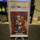 2024 Panini Obsidian Fire and Ice Red Drake Maye #17 Patriots Rookie /75 PSA 8