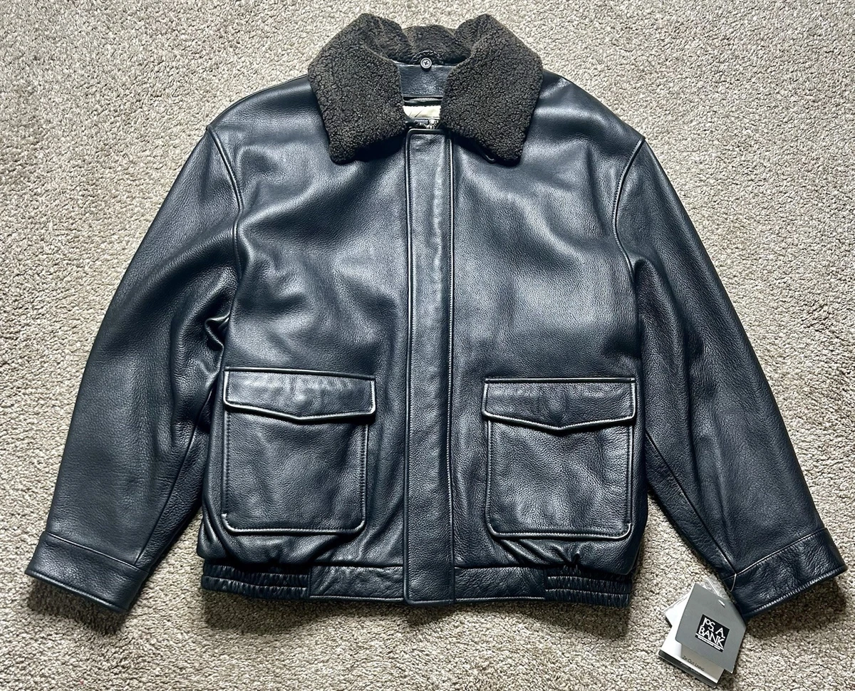 Jos. A. Bank Leather Outer Shell Black Coats, Jackets & Vests for