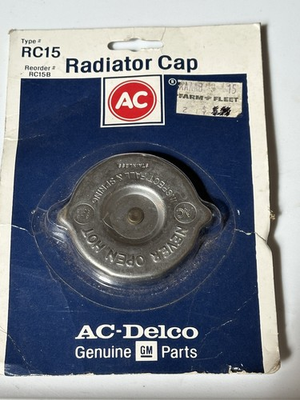 #ad #ad NOS Genuine GM Radiator Pressure Cap AC Delco RC15 In Original Package MINT $74.00