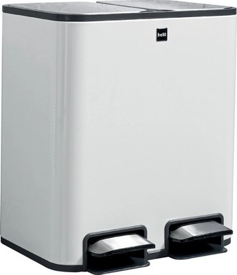 1-12x helit Tret-Abfalltrenner ''the classy'', 2 x 12 Liter, weiß SPARE BIS ZU 9%
