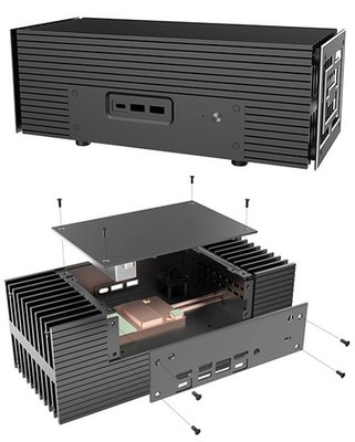Akasa Turing RC Pro Gehäuse (für ASUS NUC 14/15 Pro Revel Canyon,