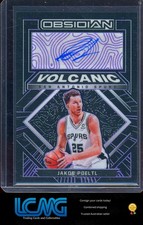 2021-22 Panini Obsidian #VS-JKP Jakob Poeltl Volcanic Signatures Purple #/35 D3B