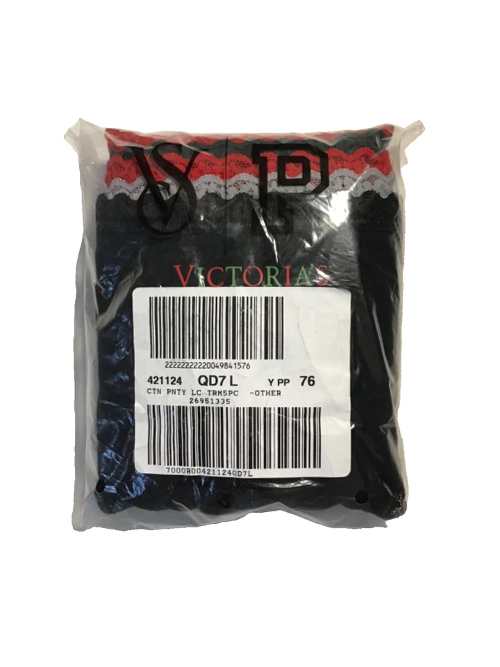 Victoria's Secret Women's 5-Pack Briefs Large Multicolor Cotton High Leg NEW - Image 4 of 4