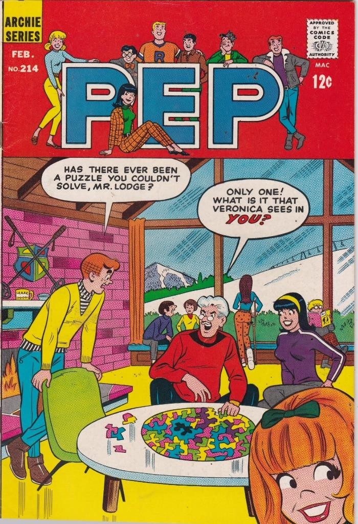 Pep Comics #214.  Archie Comics  1968  VF/NM  (9.0)
