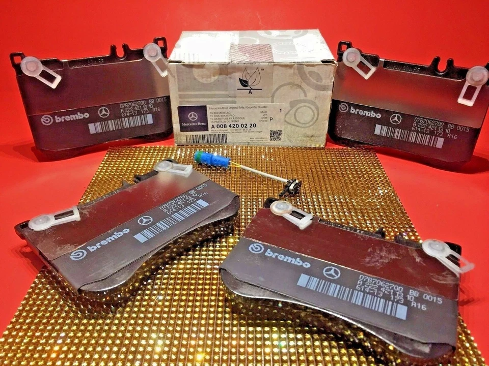 Juego de rotores de freno delanteros y traseros con pastillas de freno y sensores para Mercedes W222 clase S Foto 4 de 4