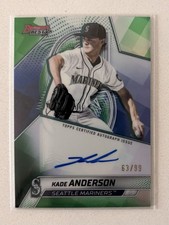 2025 Bowman’s Best Kade Anderson On Card Auto /99 Green Refractor Top Prospect