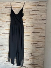 Zara Jumpsuit schwarz M 38 40 Träger wie neu Overall Kleid festlich Midikleid