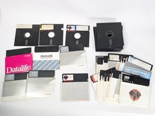 Vintage 5.25-inch Floppy Disk Lot 50 Tandy 3M Maxell Verbatim Retro Computing