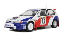 Kyosho OttO Mobile 1/18 Nissan Sunny GTI-R Monte Carlo Rally 1992 #12 Model Car