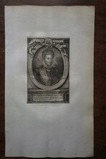 HENRI BOURBON DUC MONTPENSIER (1573-1608) PORTRAIT ORIGINAL ENGRAVING 18 EME