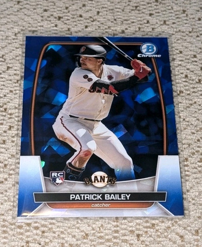 2023 PATRICK BAILEY BOWMAN CHROME SAPPHIRE RC #60 (GIANTS)