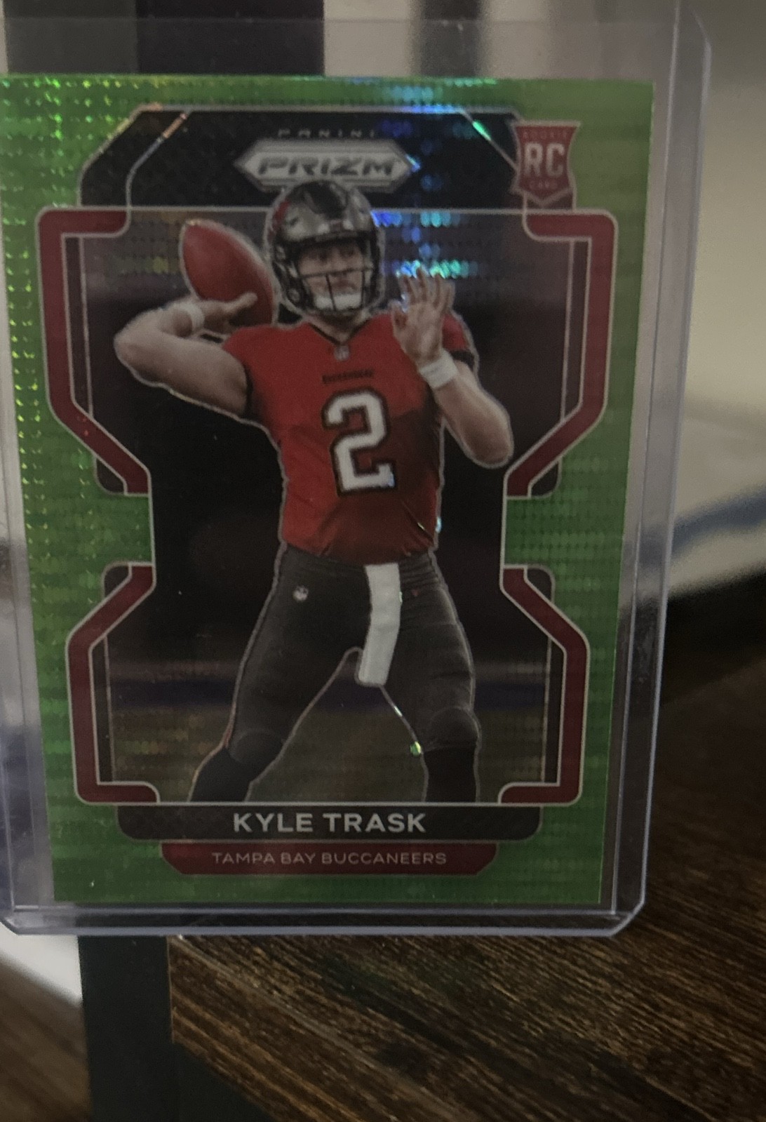 2021 Panini Prizm - Rookie Kyle Trask #339 Neon Green Pulsar Prizm (RC)