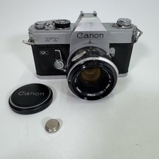 Canon FT QL 35mm SLR Film Camera with 50mm FL Lens- Tested  Working New Bat