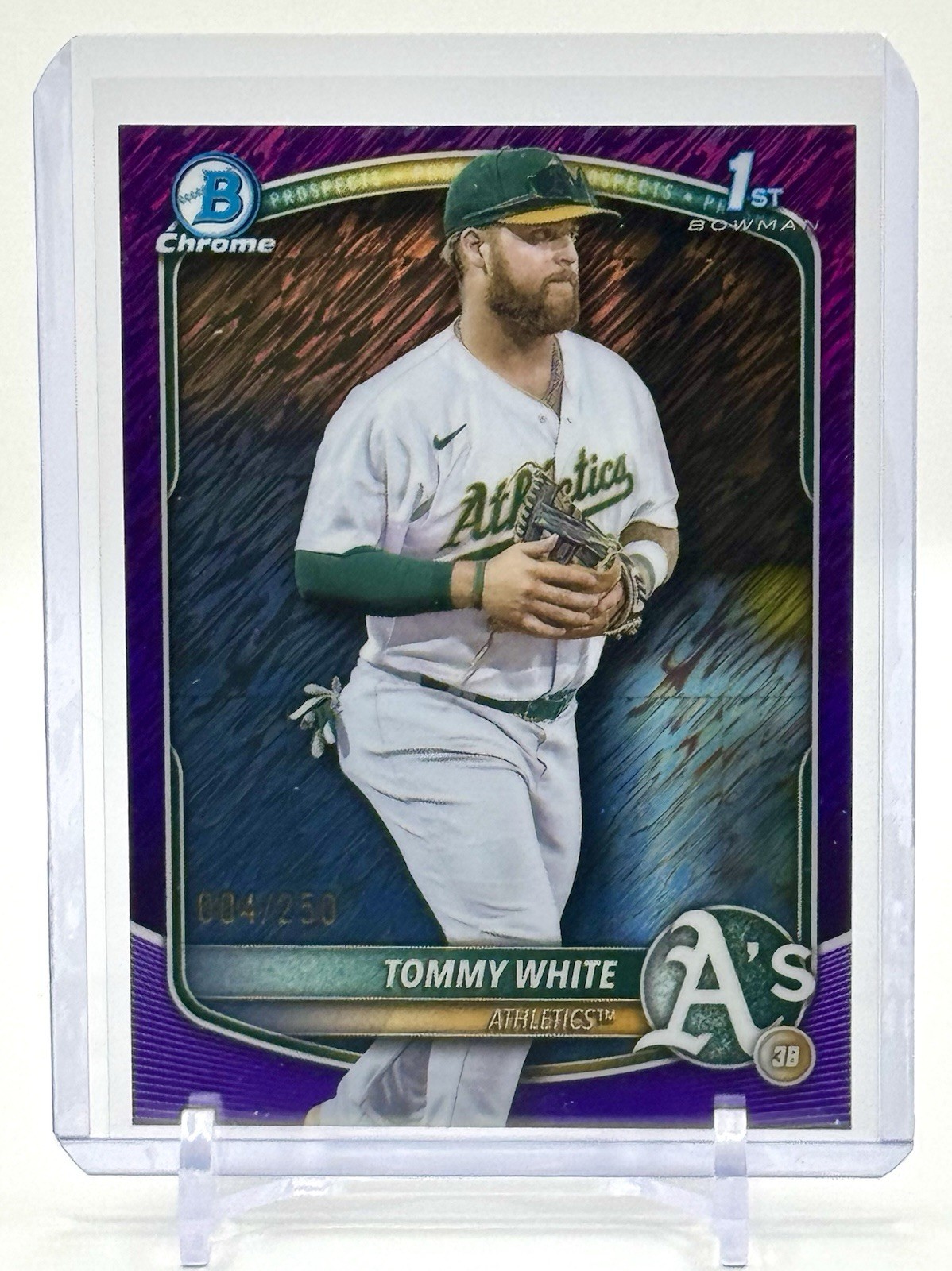 2025 Bowman Chrome Tommy White Purple Shimmer Refractor 1st Prospect /250