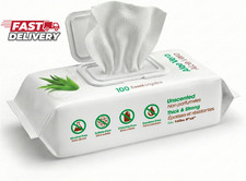 Best Pet Supplies 8" X 9" Large Unscented Dog Wipes - Cleaning and Deodorizing f