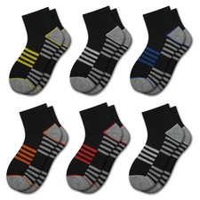 Boys Socks 4-6 6-8 8-10 Years Old Athletic Quarter Ankle Sports Socks With Cu...