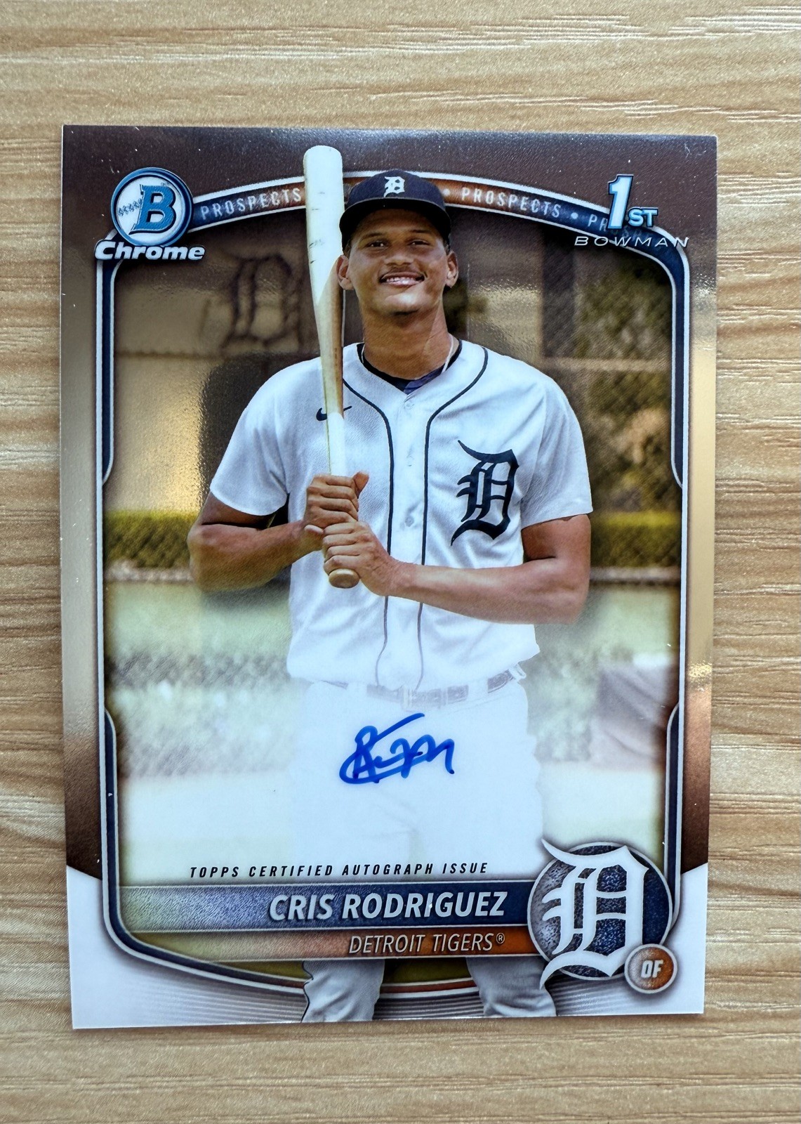 2025 Bowman Chrome Cris Rodriguez 1st Prospects Auto #CPA-CR Detroit Tigers