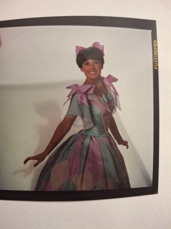 Dorothy Hamill Olympic Figure Skater Transparency Beautiful Dress 2 1/4 x 2 1/4