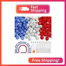 Dowarm 255PCS 10mm Rhinestone Beads for Baseball Rhinestone Necklace Bracelet Je