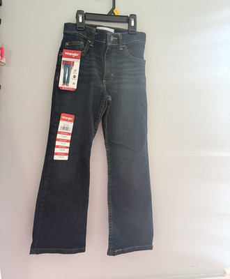 Wrangler Classic Boot Boys Bootcut Jeans Blue Dark Wash Denim 7 Slim