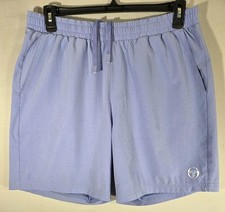 Sergio Tacchini Court Tech Shorts Light Blue Lavender Gym Basketball
