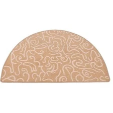 Dagan HR101 Half Round Hearth Rug Beige & White