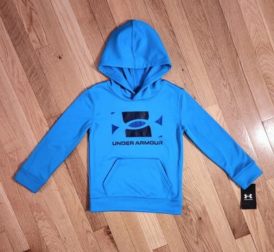 NEW Under Armour Little Boy Fleece Hoodie Sweatshirt, Blue (sz 4, 5)