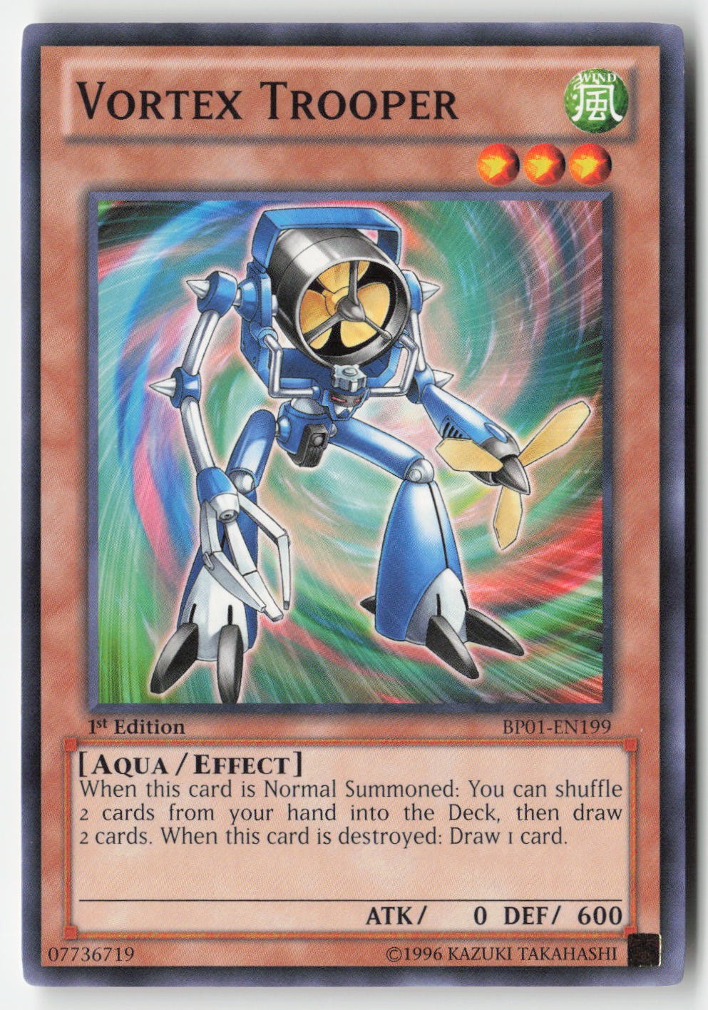 Vortex Trooper BP01-EN199 YuGiOh Battle Pack: Epic Dawn trading card — raw and PSA graded price guide