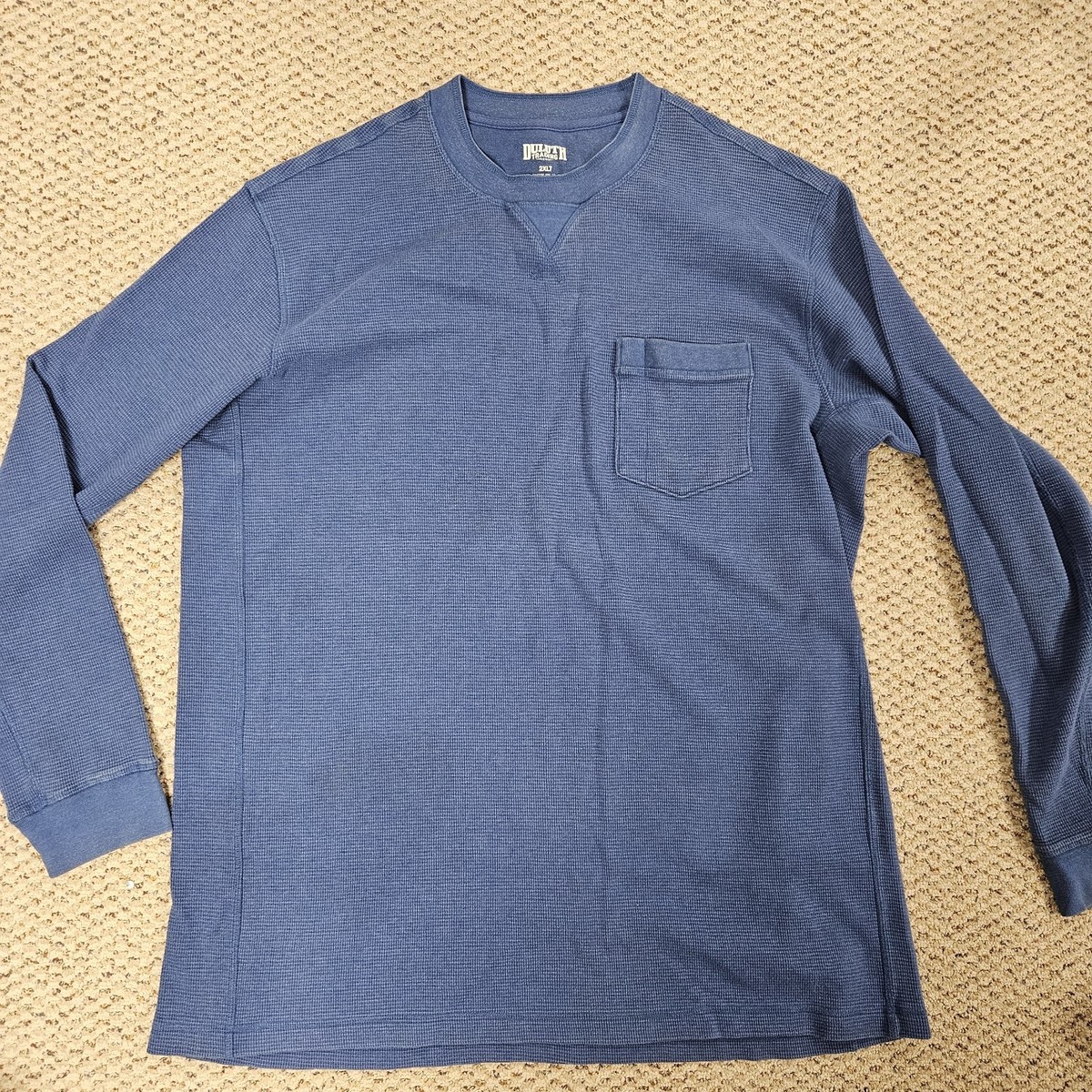 Chemise Henley Duluth Trading Homme – 2XL, Manches Longues, Coton Jaune Paille