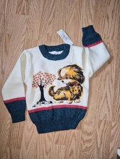 Vintage Sweater With Dog Print Size 4