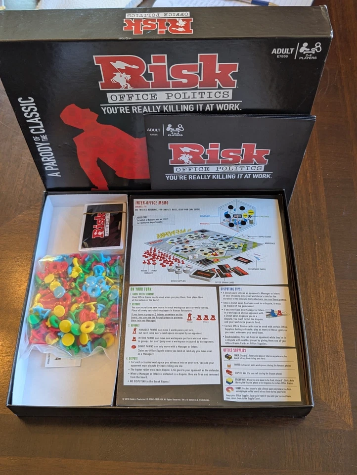 Risk: Office Politics Board Game COMPLETE - Unpunched Tokens & Sealed Cards - Image 4 of 4