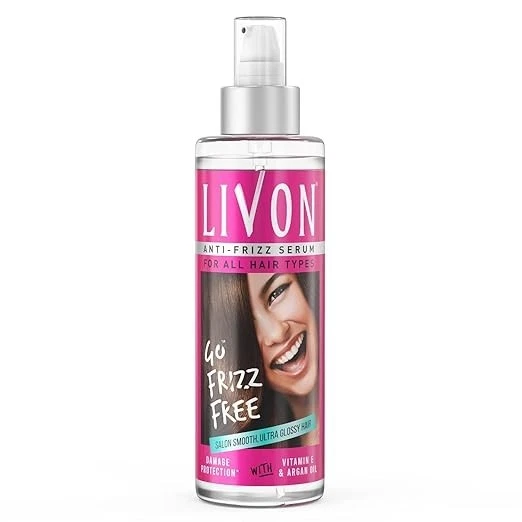 Livon Hair Serum, For Dry & Frizzy Hair With Vitamin E & Argan Oil | 200ml