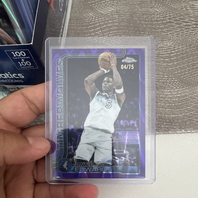 Topps Chrome 2025-26 Anthony Edwards Serial Numbered /75 #151 Timberwolves