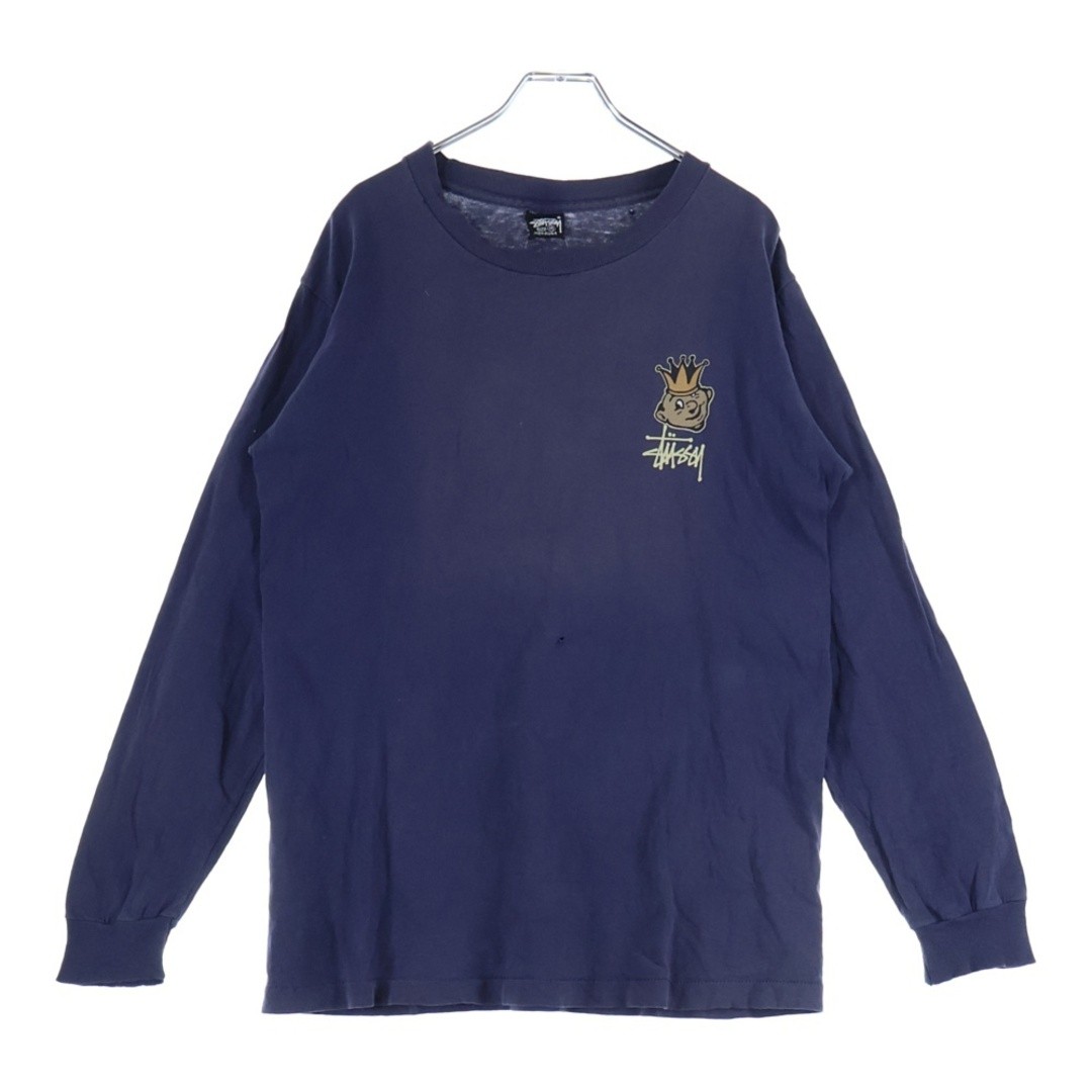 STUSSY VINTAGE Black Tag Crown Double Sided Print Long Sleeve T-Shirt Top Used 6 thumbnail 2