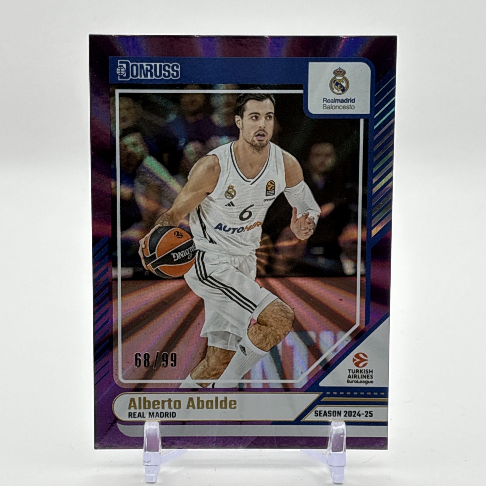 Alberto Abalde 2024-25 Donruss EuroLeague #79 Holo Purple Laser #/99