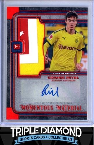2019-20 Topps Museum Bundesliga Giovanni Reyna Patch Auto #12/25 LS103