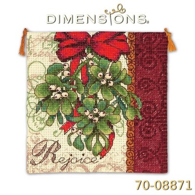Dimensions Mistletoe Ornament Counted Cross Stitch Kit 70-08871