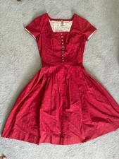 Wallach Volkskunfthaus Munchen Vintage 70s German Dirndl Dress Short Sleeve