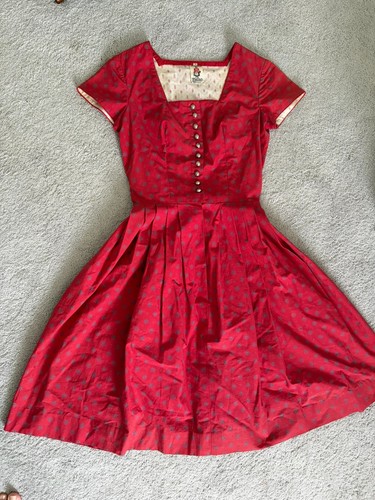 Wallach Volkskunfthaus Munchen Vintage 70s German Dirndl Dress Short Sleeve