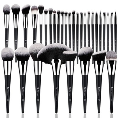 Juego De Treinta Y Dos Brochas De Maquillaje Với Pelo Suave Estilo Lujo