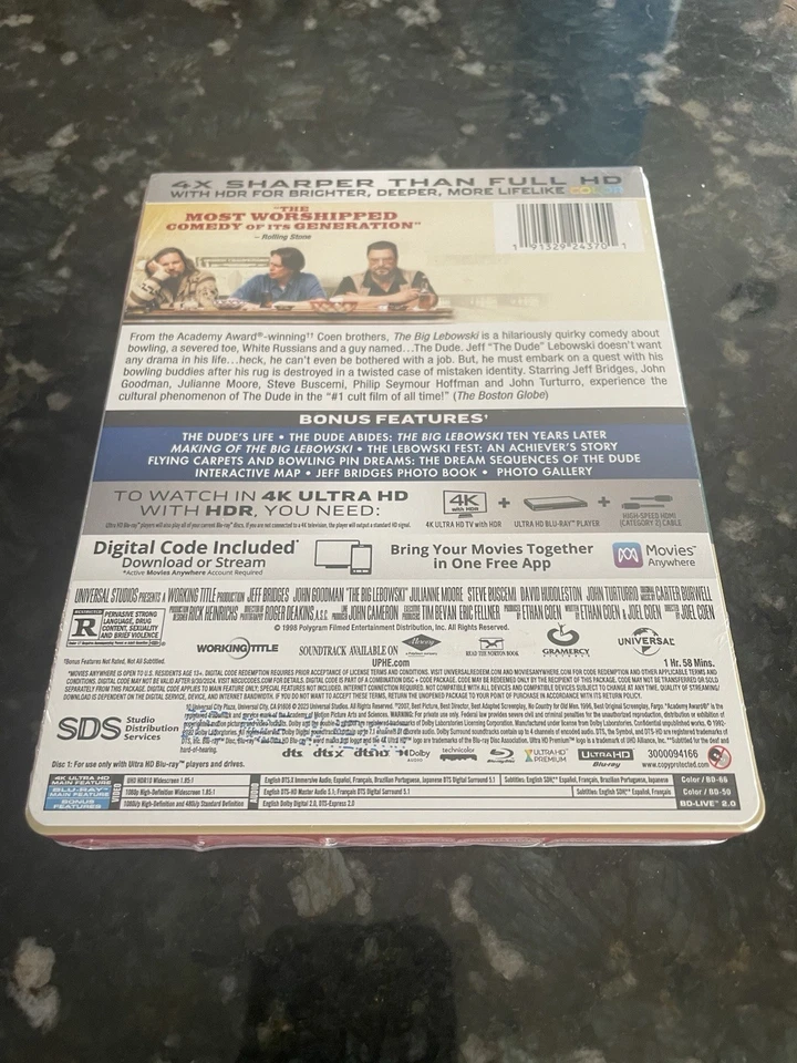 The Big Lebowski 4K Steelbook/Sealed/Mint/Super RARE OOP/USA Seller! - Image 2 of 4