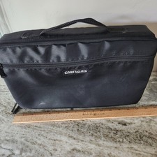 Vtg Case Logic Cassette Storage Holder Carry Case Holds 30 Tapes Black