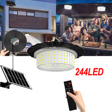 Solar Pendant Light Outdoor Indoor Hanging Light Waterproof for Barn Shed Garden