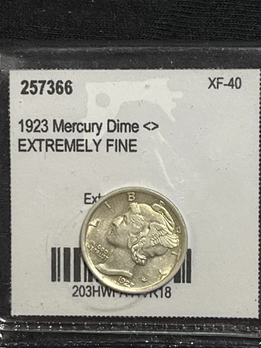 1923 (P) Mercury Dime 10¢ - XF EF - Extra Fine