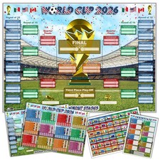 World Cup 2026 Wall Chart & Sweepstake Kit &ndash; A2 Group & A2, Multi-Coloured
