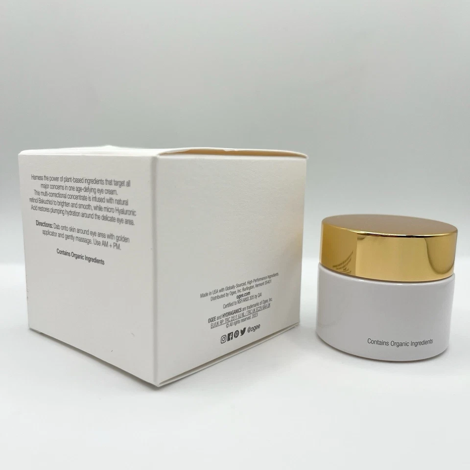 OGEE Hydraganics Brightening Botanical Eye Balm 15ml 0.5oz Full Size NEW IN BOX - Image 3 of 4
