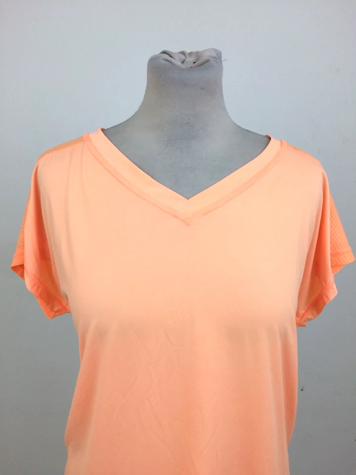 Camiseta deportiva para mujer Xersion talla S naranja cuello en V suéter elástico usada F1 Foto 2 de 4