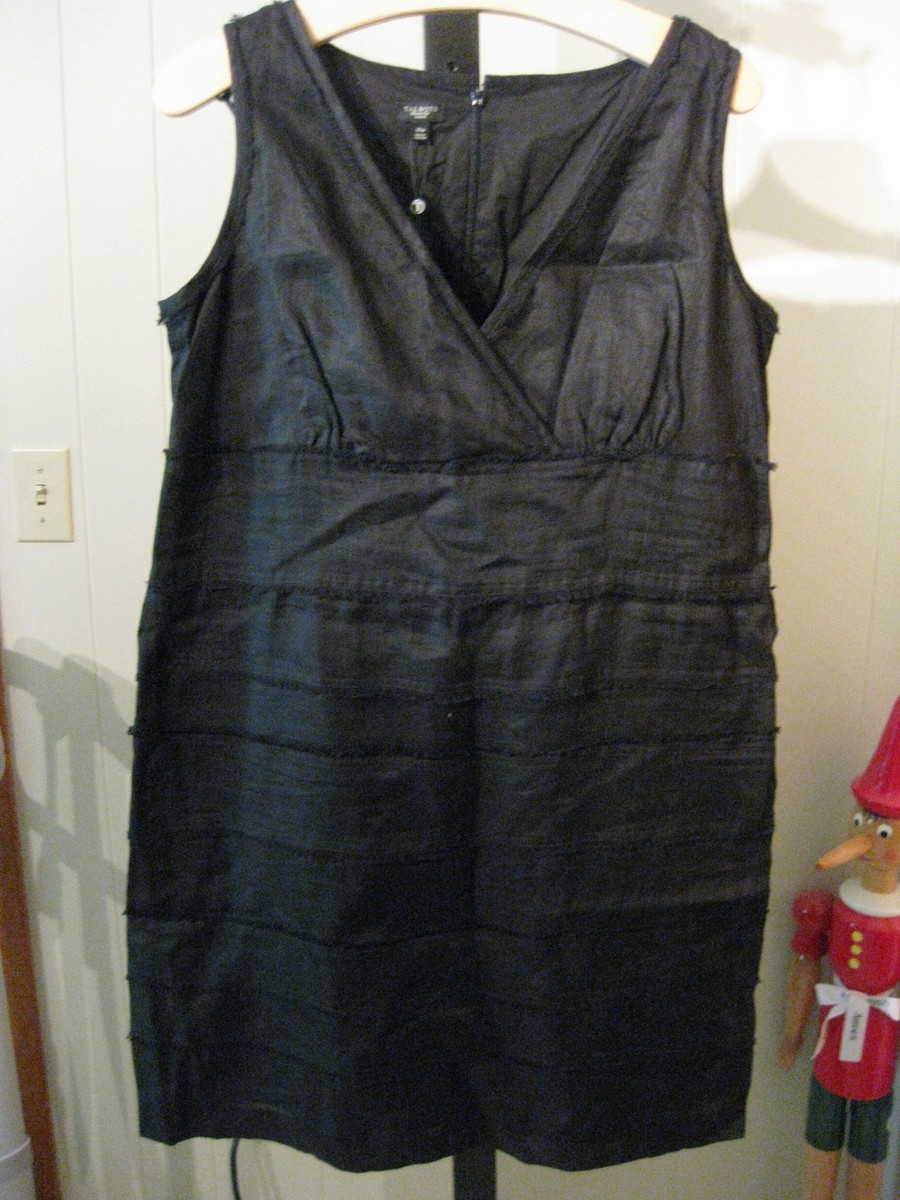 knee length dresses for ladies Black Linen Midi Dress | Belted A-Line Short Sleeve main image 0