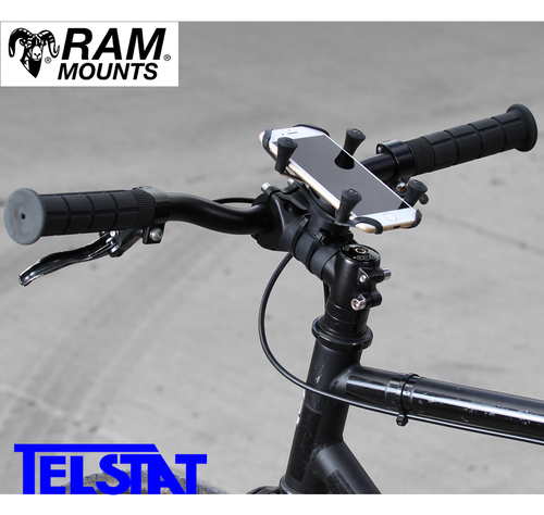 RAM EZ-On/Off Bicycle Base X-Grip Phone Mount RAP-274-1-UN7U iPhone Samsung HTC - Picture 4 of 6